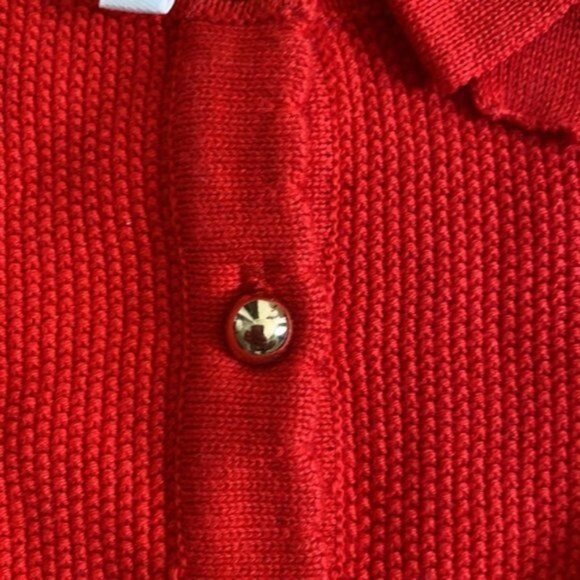 JANIE and JACK Cardigan Bow Sweater Red Size 6 - 9 Months New without Tags Holid - Picture 5 of 6
